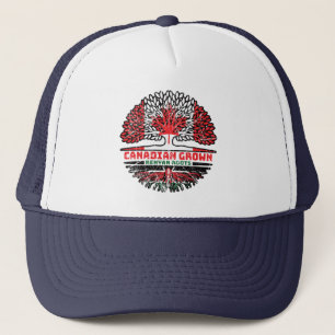 Kenyan Kenya Canadian Canada Tree Roots Flag Trucker Hat