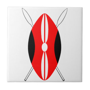 Kenyan Maasai Shield Tile
