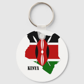 Kenyan Map and Flag Keychain