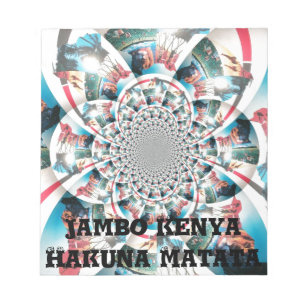 Kenyan Tapestry Kaleidoscope Art Print Notepad