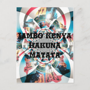 Kenyan Tapestry Kaleidoscope Art Print Postcard
