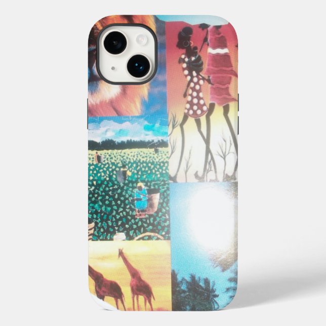 Kenyan Tapestry: Wildlife, Culture,& Coastal Beach Case-Mate iPhone Case (Back)