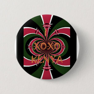 Kenyan Travel Gift – Hugs & Kisses Design 2 Inch Round Button