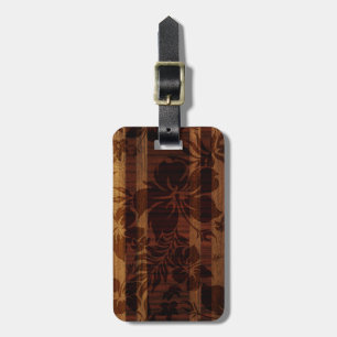 Keokea Beach Faux Wood Surfboard Luggage Tags