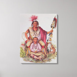 Keokuk or 'Watchful Fox', Chief of the Sauks Canvas Print
