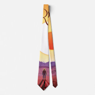 Kepler-16b: Binary Solar Sunset Fine Art Space Tie