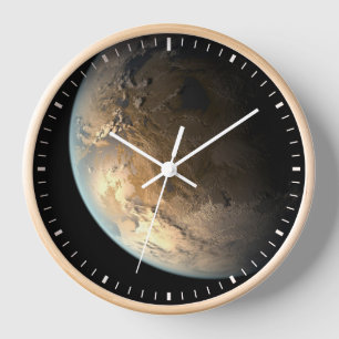 Kepler-186f Orbiting A Distant Star. Clock