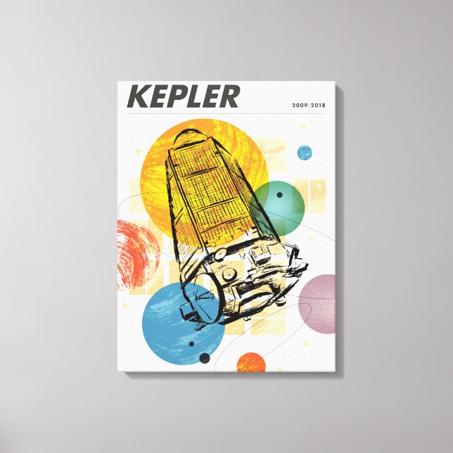 Kepler Space Telescope Poster. Canvas Print (Front)