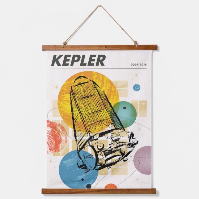 Kepler Space Telescope Poster. Hanging Tapestry (Front)