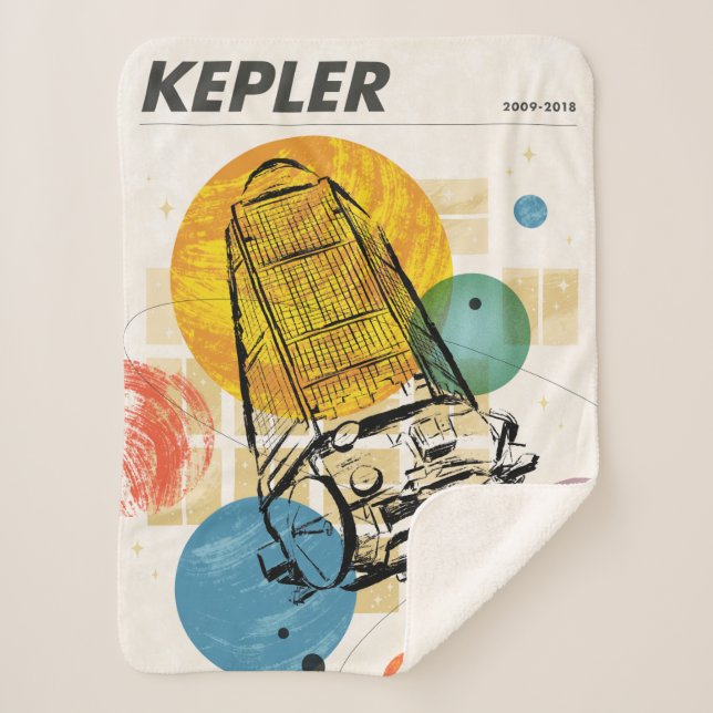 Kepler Space Telescope Poster. Sherpa Blanket (Front)