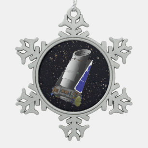 Kepler Space Telescope Snowflake Pewter Christmas Ornament