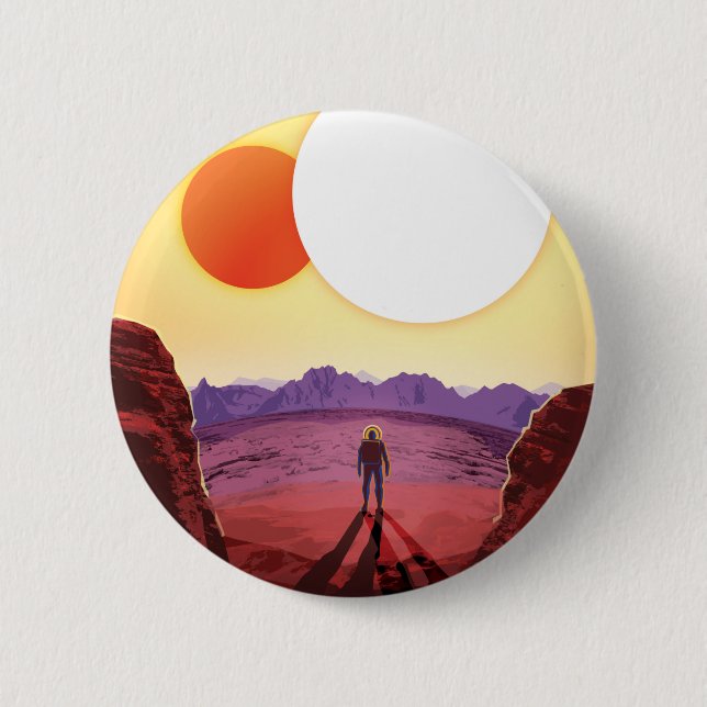 Kepler Space Travel Destination Planet Adventure 2 Inch Round Button (Front)