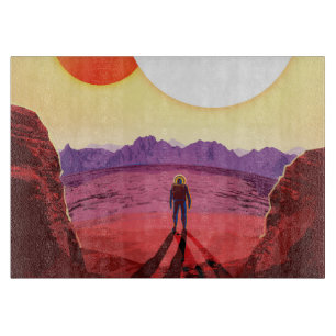 Kepler Space Travel Destination Planet Adventure Cutting Board