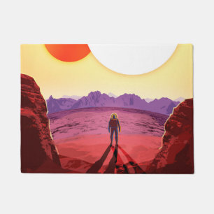 Kepler Space Travel Destination Planet Adventure Doormat