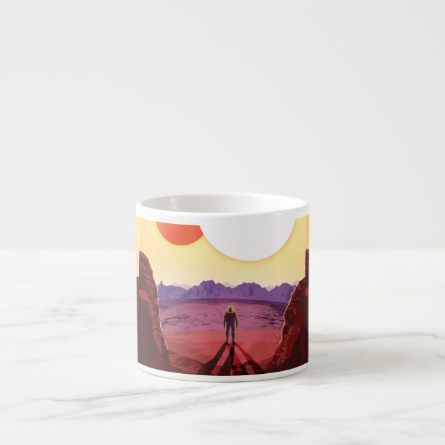 Kepler Space Travel Destination Planet Adventure Espresso Cup (Front)
