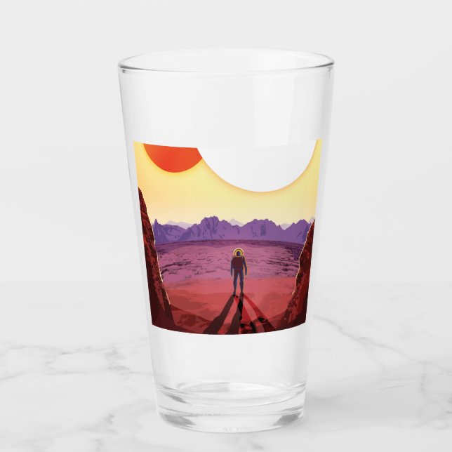 Kepler Space Travel Destination Planet Adventure Glass (Front)