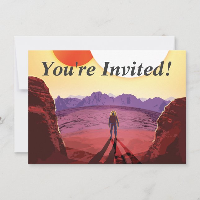 Kepler Space Travel Destination Planet Adventure Invitation (Front)