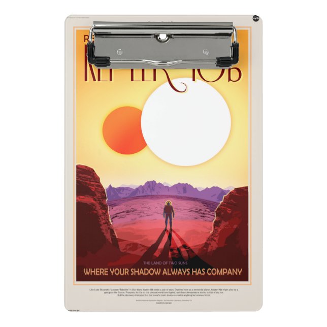 Kepler Space Travel Destination Planet Adventure Mini Clipboard (Front)