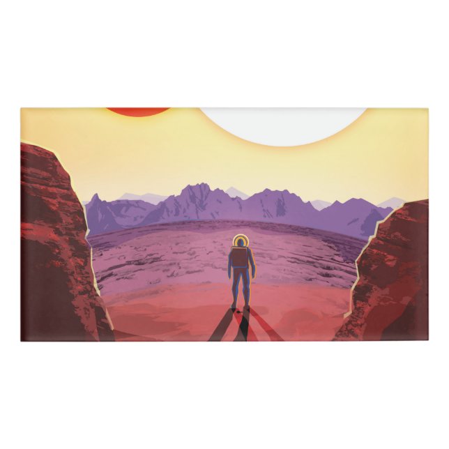 Kepler Space Travel Destination Planet Adventure Name Tag (Front)