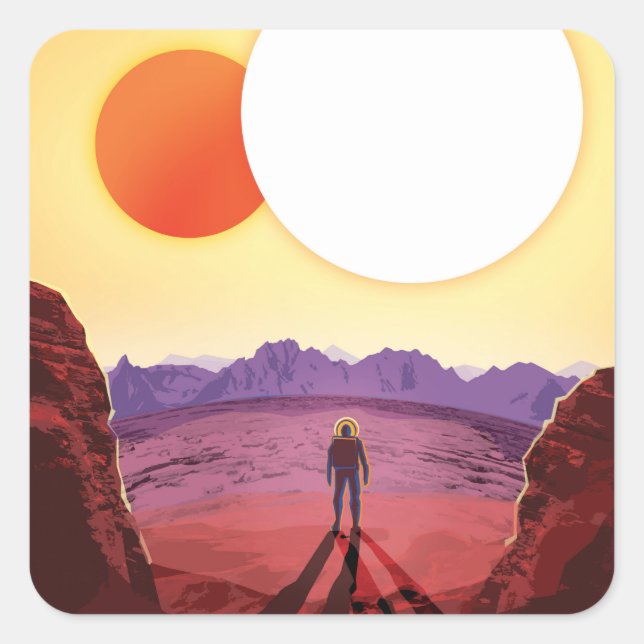 Kepler Space Travel Destination Planet Adventure Square Sticker (Front)