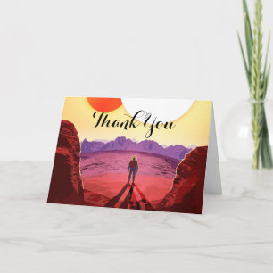 Kepler Space Travel Destination Planet Adventure Thank You Card