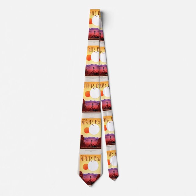 Kepler Space Travel Destination Planet Adventure Tie (Front)