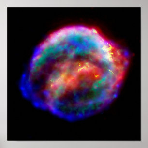 Kepler's Supernova Remnant NASA Hubble Space Photo Poster