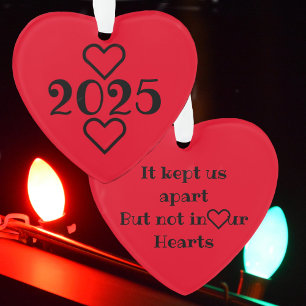 Kept Apart but Not in Our Hearts Customizable Ornament