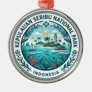 Kepulauan Seribu National Park Indonesia Metal Ornament