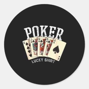 Ker Lucky Shirt Ker Player Gambling Funny Ker  Classic Round Sticker