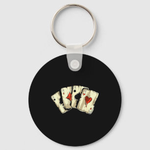 Ker Player Texas Holdem - Card Game Ker  Keychain