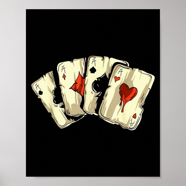 Ker Player Texas Holdem - Card Game Ker  Poster (Front)