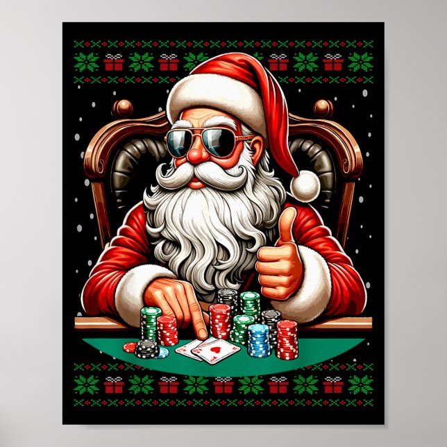 Ker Santa Ker Player Ugly Christmas Sweater  Poster (Front)