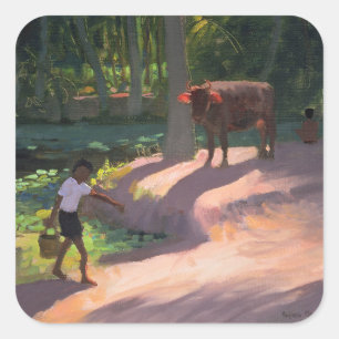 Kerala Backwaters India 1996 Square Sticker