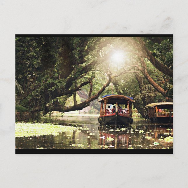 Kerala boat house postcard (Front)