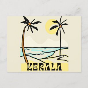 kerala india beach for malayalees holiday postcard