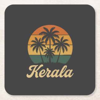 kerala india square paper coaster