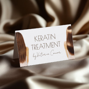 Keratin Treatment Smooth & Shiny Hair Stylist Business Card