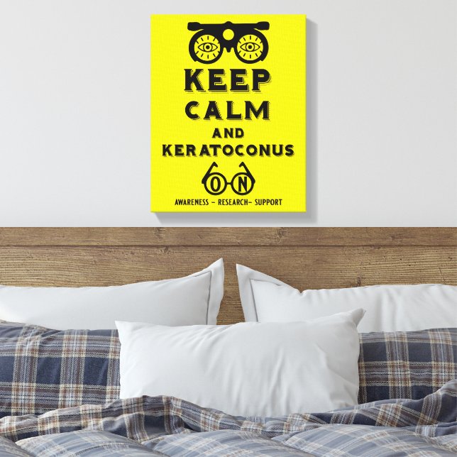Keratoconus Support And Awareness Canvas Print (Insitu(Bedroom))