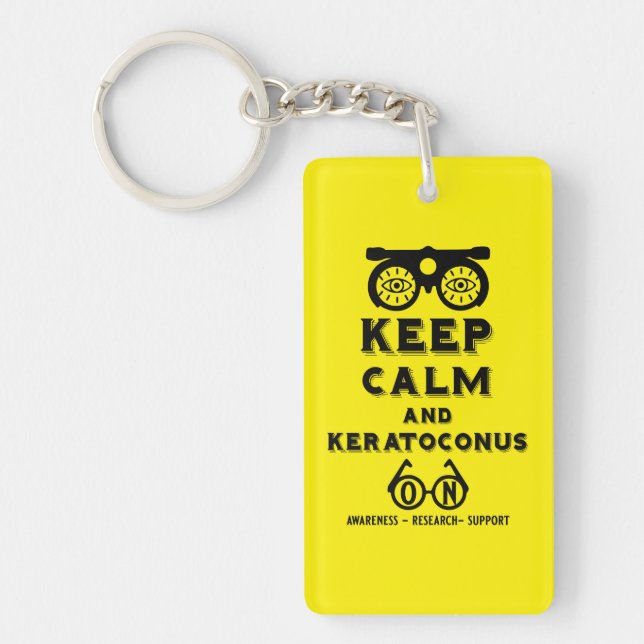 Keratoconus Support And Awareness Keychain (Front)