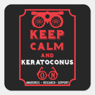 Keratoconus Support And Awareness Square Sticker