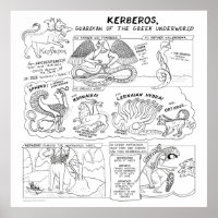 Kerberos / Cerberus Greek Myth Comix Poster