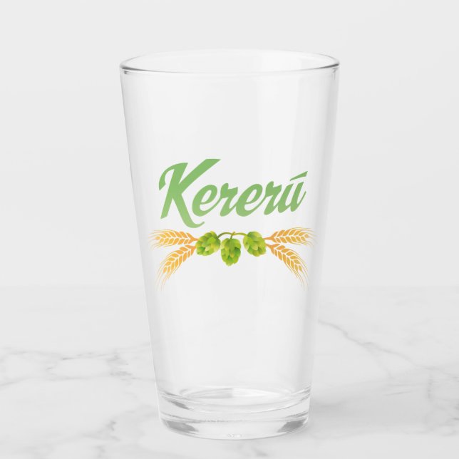 Kereru Hops and Barley Glass (Front)