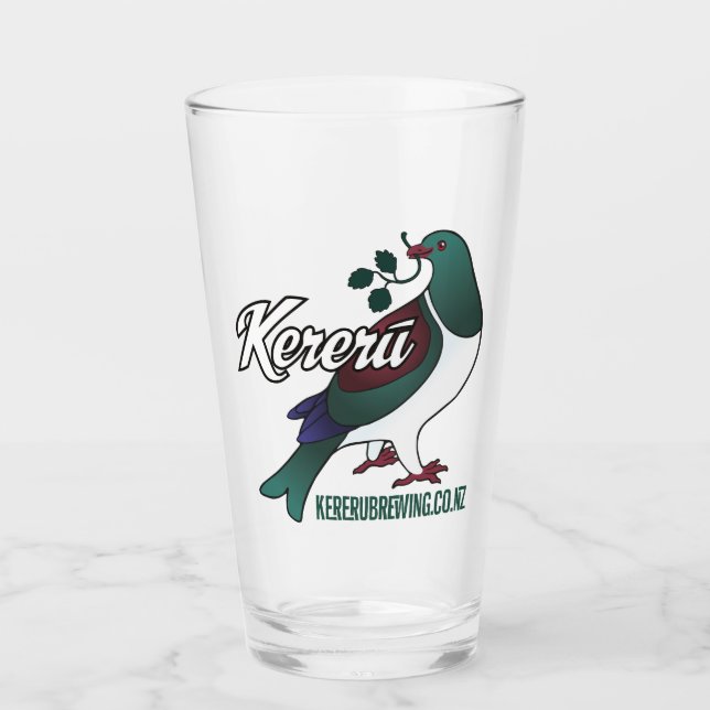 Kereru logo with bird glass (Front)