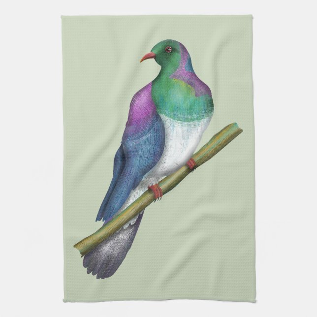 Kereru Wood pigeon Kitchen Towel (Vertical)