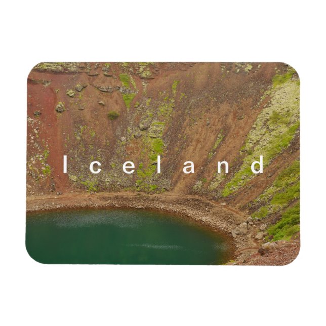 Kerid Crater Iceland Magnet (Horizontal)