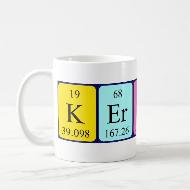 Kerith periodic table name mug (Left)