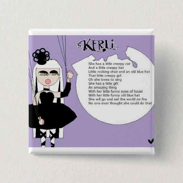 kerli 2 inch square button (Front)