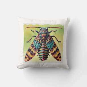 Kermes Insect Dorsal View 140724IREF108 - Watercol Throw Pillow
