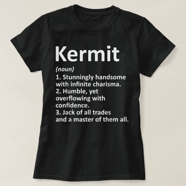 KERMIT Definition Personalized Name Funny Birthday T-Shirt (Design Front)
